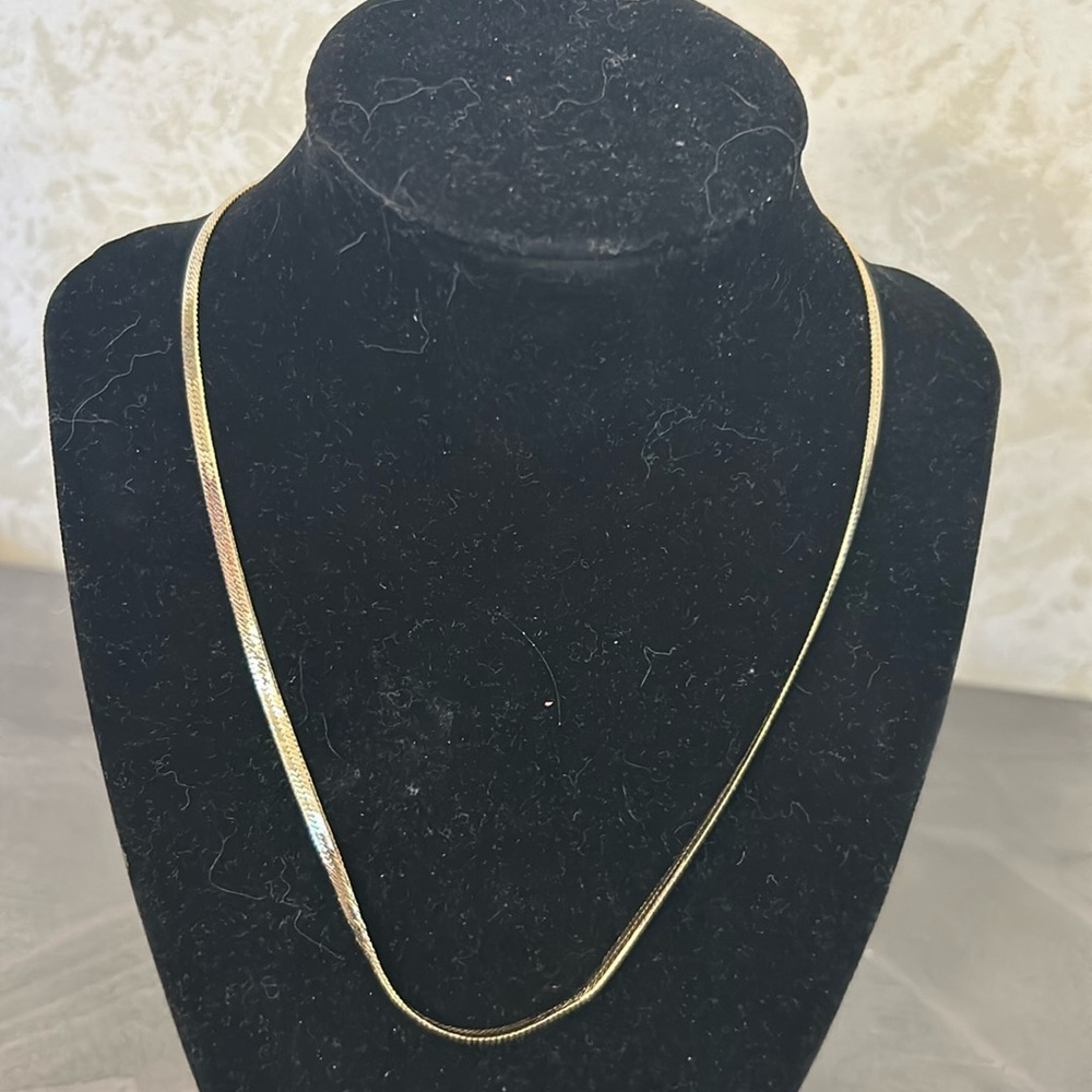 16in Yellow Gold 14k Herring Bone Necklace